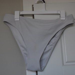 Textured White Swim Suit Bottoms